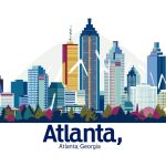 atlanta-skyline-illustration-with-trees-mountains